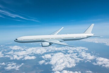 Airplane Flying Above the Clouds