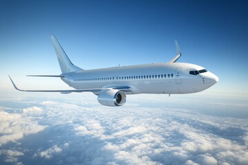 Obraz premium Airplane Flying Above the Clouds