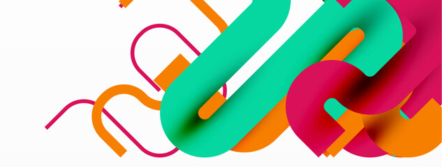 Abstract background curvy lines, minimal geometric design template