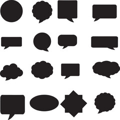 Pack of speech bubbles sketches
