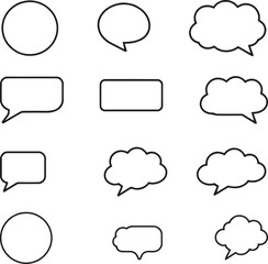 Pack of speech bubbles sketches