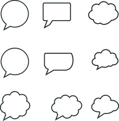 Pack of speech bubbles sketches