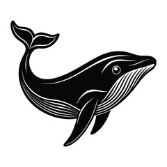 Whale silhouette vector