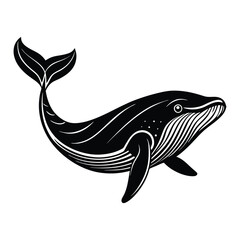 Whale silhouette vector