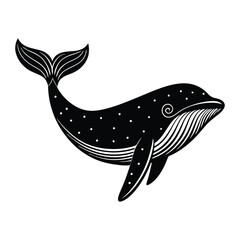 Whale silhouette vector