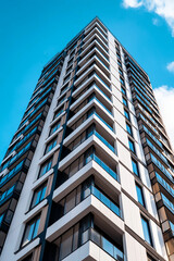 modern office building with sky