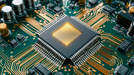 Future Technology AI-Powered Circuit Board Representing the Next Generation of Smart Technology A Conceptual Look at Innovation in Artificial Intelligence Robotics and High-Tech Advancements