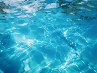 Obraz premium Wonderful Water surface texture background concept, Top view of pure blue water in the pool