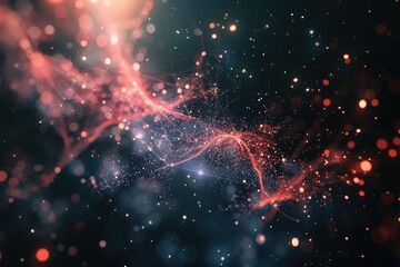 Fototapeta premium A vibrant red and black background filled with sparkles, great for creative projects