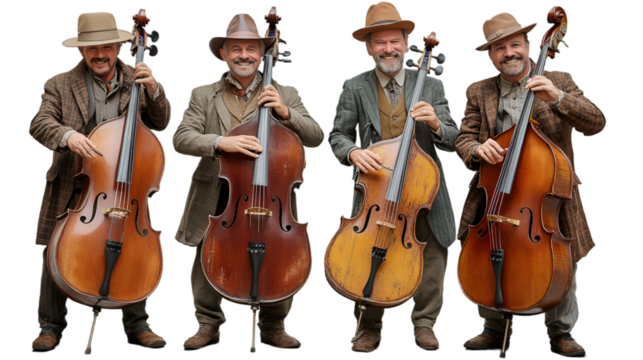 a group of men playing instruments

