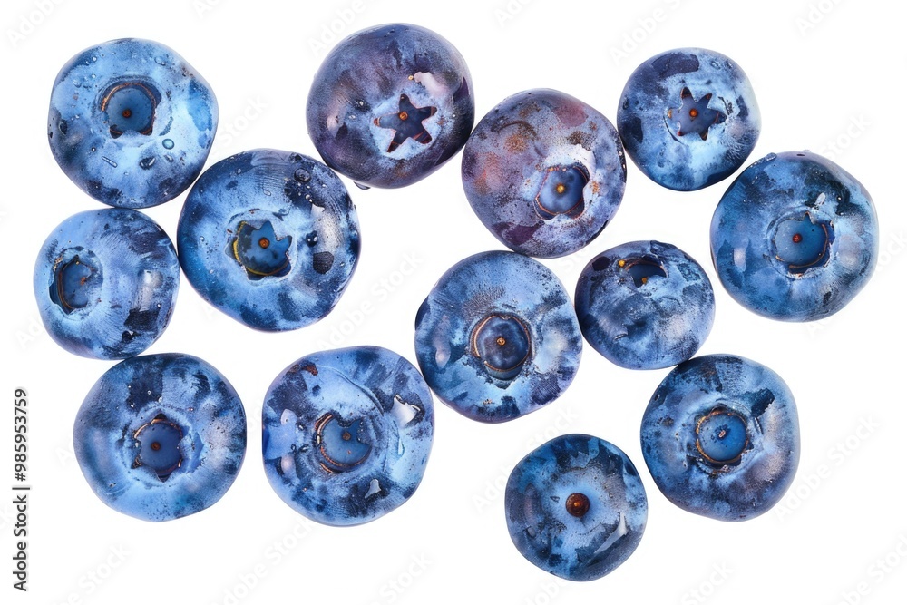 Canvas Prints A cluster of blueberries piled on top of each other, ripe and ready to eat