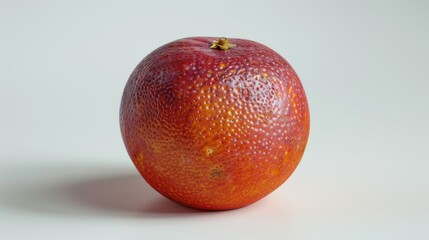 A close-up view of an orange on a white background, ideal for food or product photography