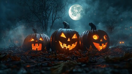 Fototapeta premium Creepy Halloween background