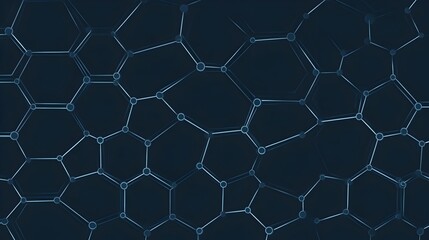 Abstract Graphene Molecular Grid   Flat Design Geometric Carbon Atom Bonds