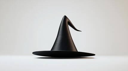 Fototapeta premium accessories for Halloween, witch hat on a white background
