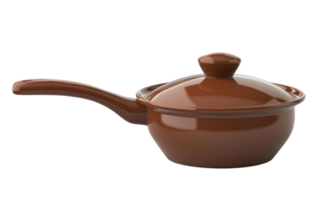 This stylish brown cooking pot, complete with a matching lid, enhances any kitchen environment while making meal preparation easy and enjoyable.