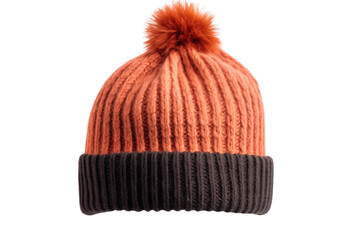 This vibrant two-tone knit beanie features a playful pom-pom and is perfect for keeping your head warm during outdoor winter adventures.