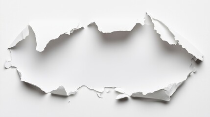 Obraz premium Piece of white paper tear isolated on white background.