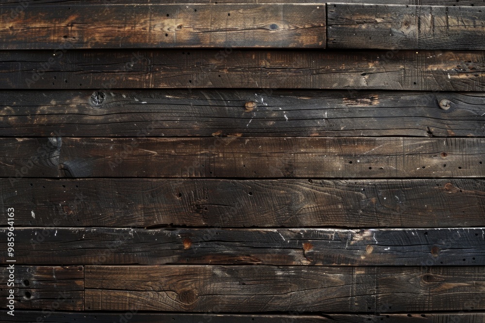 Poster A close-up shot of a wooden wall with peeling paint, suitable for use in architecture or design contexts