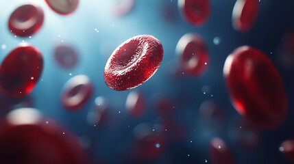 Fototapeta premium red blood cells flowing