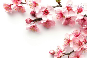Close-up view of pink flowers on a branch