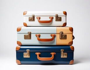 suitcase set on a white background 