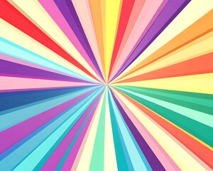abstract rainbow sunburst background with colorful retro 