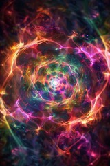 Obraz premium An enchanting fractal pattern of interconnected stars, each glowing with a soft light, forming a mesmerizing cosmic scene.