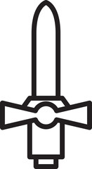 Sword Line Icon
