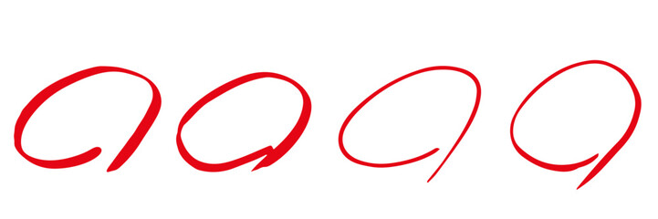 手描き赤丸　採点　テスト　セット	