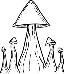 Mushroom Design Illustration Vector Style