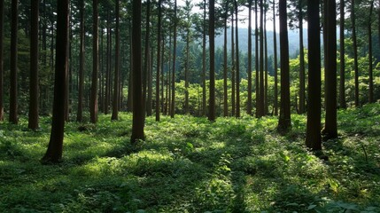 Naklejka premium Japan forest photo