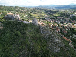 Obraz premium ancient castle tower of Montesarchio,, benevento, campania, Italy