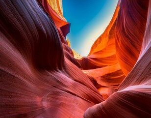 Obraz premium Canyon Antelope arizona america with colorful sandstone walls. abstract background near grand canyon.