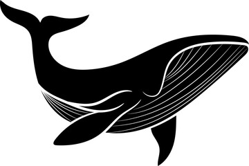 Hand-drawn whale silhouette © Kaidosan