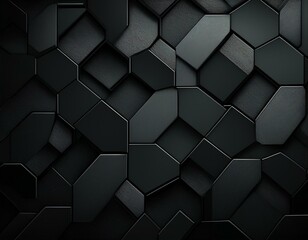 Naklejka premium Dark hexagon wallpaper or background