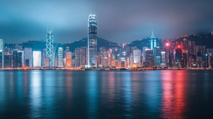 Fototapeta premium Night in Victoria Harbor