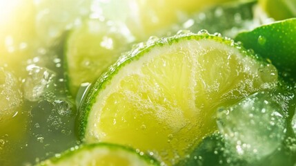 Limeade macro: Vibrant, salubrious