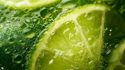 Emerald lemonade closeup: Crisp, wholesome
