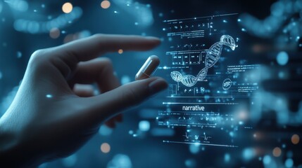 Fototapeta premium Generated Medical Research Visualization