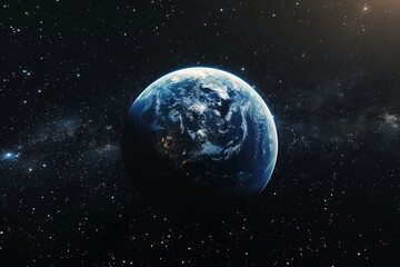 Fototapeta premium Earth in space: stunning view of our planet