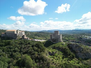 Obraz premium old tower castle of montesarchio, benevento, campania, italy