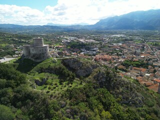Obraz premium ancient castle tower of Montesarchio,, benevento, campania, Italy