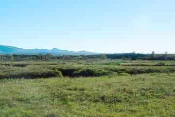 Landscape of Hestagjá at Iceland