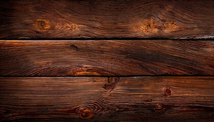 Naklejka premium old brown rustic dark wooden texture - wood timber background panorama long banner