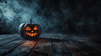 Enchanted Halloween Pathway with Glowing Pumpkins Leading to Haunted Forest at Night