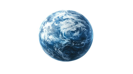 Brown egg isolated on a white background, resembling a natural stone sphere with a rustic texture