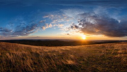 panorama sunset sky
