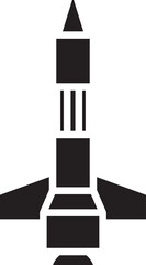 Fototapeta premium Missile and Rocket Icon