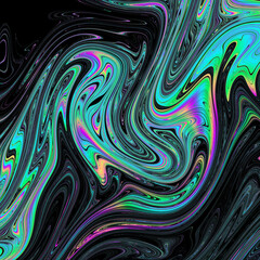 Abstract colorful wavy groovy psychedelic background